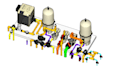swimming pool complete hydraulic system 3d model