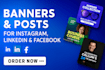 design unique banners and social media posts