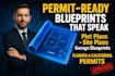 design plot plan, site plan, garage plan, blueprint for permit in florida, ca