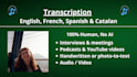 transcribe audios, photos, videos, podcasts, audios