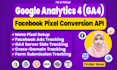 setup ga4, facebook pixel conversion API and server tracking