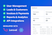 develop a professional CRM system using laravel and react
