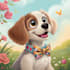 cute disney style pet portrait