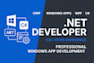 develop uwp, windows, wpf, and dot net applications in csharp professionally
