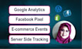 fix and setup google analytics 4, ecommerce, event tracking