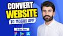 convert website to android and IOS app deliver aab file