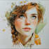 realistic a watercolor portrait art