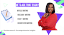 review lit and write urgent articles and essays