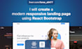 build modern landing pages and websites using react