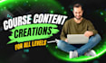 online course creation, course creation, ebook online course, lesson plan