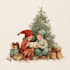 draw christmas card, invitation with watercolor