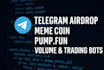 develop a custom telegram trading bot, crypto bot, and meme coin bot