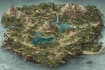 create fantasy map illustration with fantasy art
