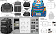 create professional bag tech packs with detailed specifications sheet