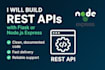 build rest api for your using nodejs express or python flask