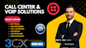 voip call center setup with sip, 3cx, did,IVR and autodialer