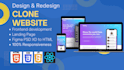 copy clone website or create landing page using HTML CSS js react js tailwindcss