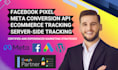 setup facebook pixel, meta conversion API, ga4 server side tracking ecommerce