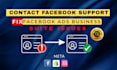 contact meta support to fix facebook business manager and ad account issues fast