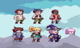 pixel art sprite sheet pixel game art indie games sprite anime character 8bit