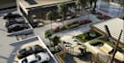 transform 3d hotel courtyard,luxury exterior visuals,3d landscape,modify 2d plan