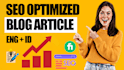 write high quality SEO blog posts and articles in indonesia