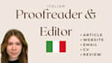 proofread and edit your italian text