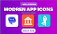 design mobile app icons, website icons