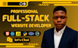 do website development as full stack web developer, front end, backend developer