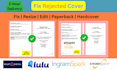 fix, edit , resize , format rejected book cover for KDP, ingram spark, lulu