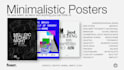 design minimalistic posters in different styles
