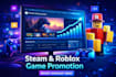 steam game promotion steam game marketing roblox game increase wishlist growth