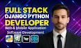 develop full stack python django react web app, flask api and mvp website