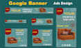 design stunning google ads banner and web banner