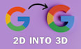 convert 2d into 3d logo design with stl file for 3d printing