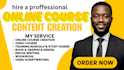 do custom online course,training manual,lesson planning,middle school course dev