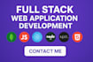build full stack wep app with laravel PHP, react js, next js, node js, mongodb