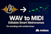 convert moises ai wav to editable midi metronome