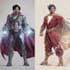 create scifi, fantasy, superhero character design