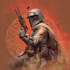 a sci fi character illustration or sci fi character