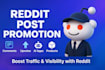 make reddit post upvote and comment to promote business website ai app product