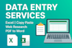 do accurate data entry, copy paste, excel, and web research
