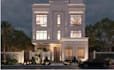 renew 3d elevation exterior design, facade and frontyard rendering, house layout