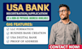 do us llc registration ein number USA bank creation llc information
