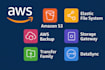 configure AWS backup, storage gateway, s3, elastic file system, and datasync