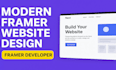 create modern framer website design, framer landing page, framer developer