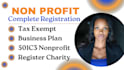 create and file 501c3 nonprofit application with complete irs compliance