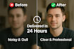 professionally enhance, clean up, and upscale your video to high resolution