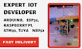 do iot projects involving esp32, arduino programming, raspberry pi and mqtt
