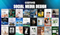 design social media post, canva template, ad for instagram, facebook, linkedin
